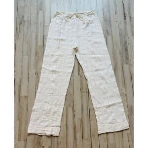 Soft Surroundings White Linen Like Pants sz S